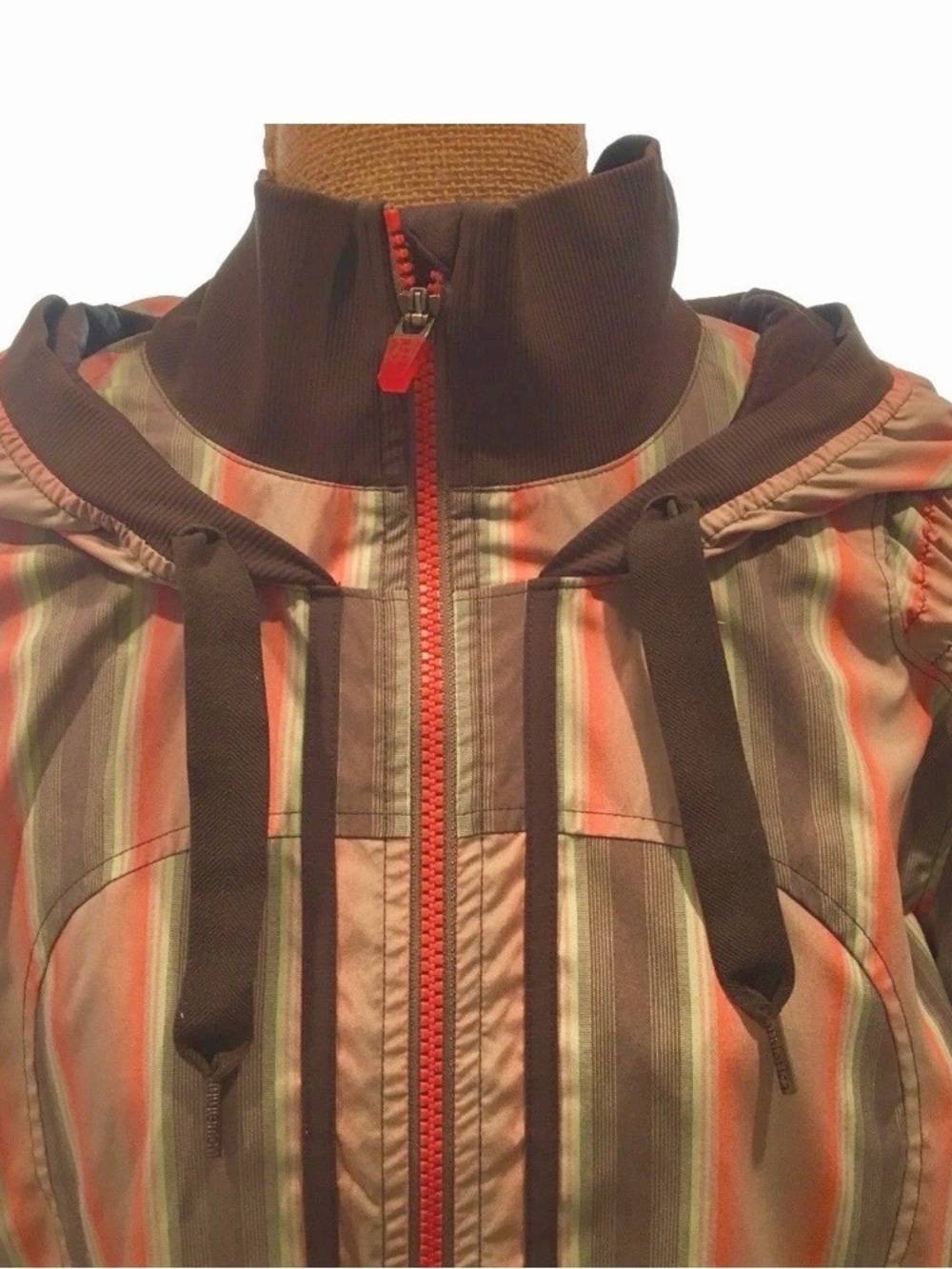 lululemon athletica Striped Hooded Bomber Jacket - Pink & Gray, size M - Picture 5 of 12